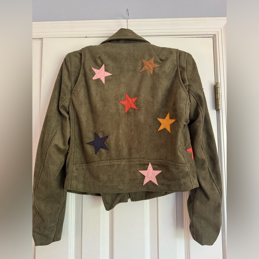 Olivaceous Suede Jacket - Picture 2 of 4